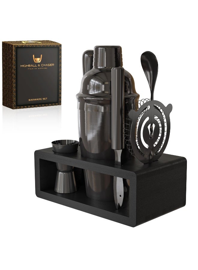 Highball  Chaser Highball & Chaser Cocktail Shaker Set: Bartender Kit for Home Bar Mixology Cocktail Bar Set Plus E-Book with 30 Recipes - Image 2